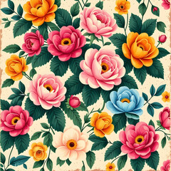 seamless pattern with roses
