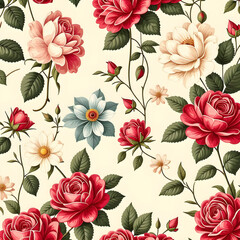 seamless pattern with roses
