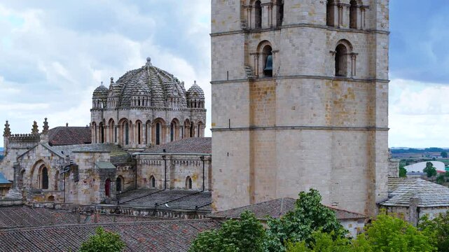 Holy Cathedral of the Savior of Zamora in the city of Zamora. Province of Zamora. Castile and Leon. Spain. Europe.