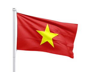 Vietnam national flag on white background.