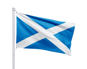 Scotland national flag on white background.