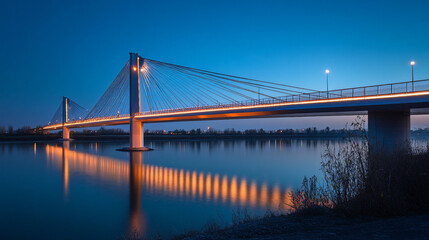 Obraz premium A striking bridge featuring innovative engineering and design