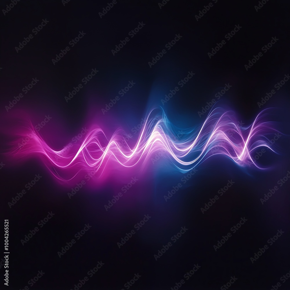 Poster abstract light waves in vibrant colors create a dynamic and energetic visual effect on a dark backgr