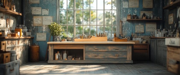 Rustic Workshop with Natural Light