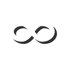 Unlimited symbol icon logo design template isolated illustration