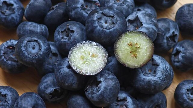 fresh black blueberry