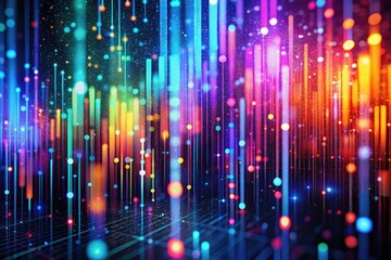 Digital Abstract Coding Pattern with Data Bits Stream for Modern Technology Background Wallpaper