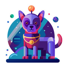 Naklejka premium Astrobiologist icon in flat style 