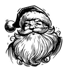 classic santa claus portrait with joyful expression