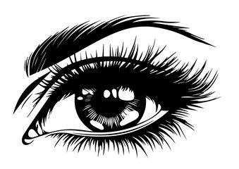 Obraz premium detailed eye illustration with expressive lashes