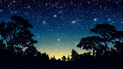 A starry night sky background, perfect for dreamy designs.