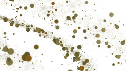 gold  Rainfall: Astonishing 3D Illustration of gold  Confetti Shower