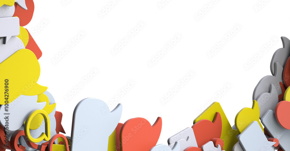 Poster hand holding using mobile phone with email icon on screen. concept of business communication