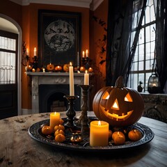 Interior home halloween decor 