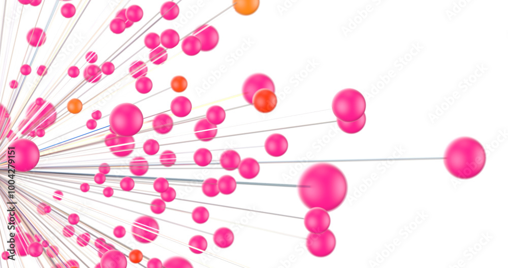 Poster Telecommunication concept with abstract network structure