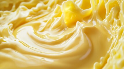 Melting Margarine in Close-Up View