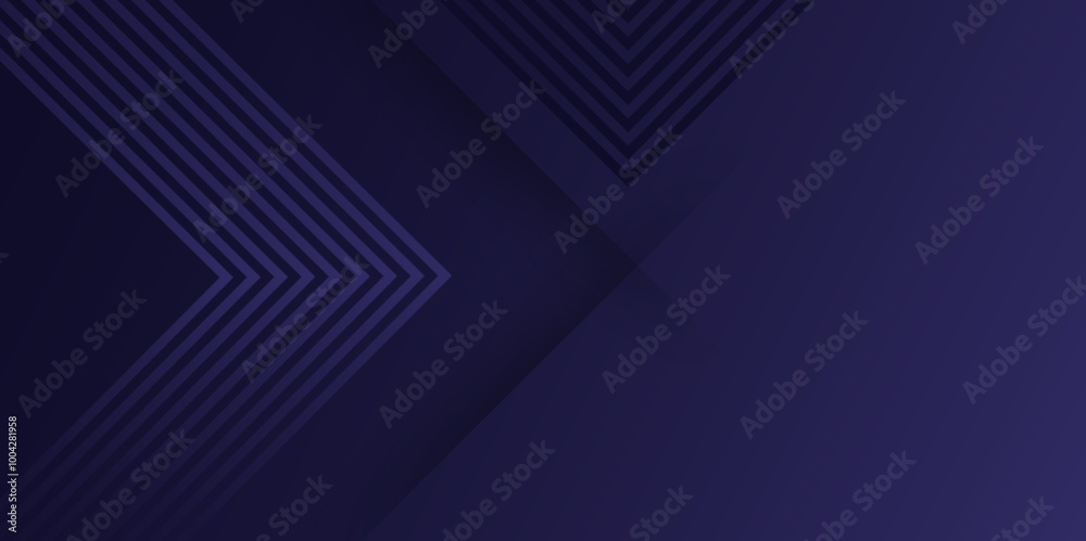 Poster Minimal dark blue black abstract modern background design. Dark blue abstract presentation background with overlap arrow shape layer. abstract graphic design banner pattern presentation background.
