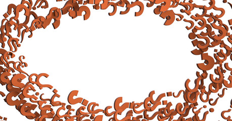 question icons, original 3d rendering; business and marketing concepts