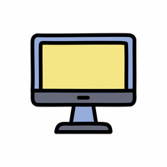 Computer vector, Social media filled style icon editable outline stroke.