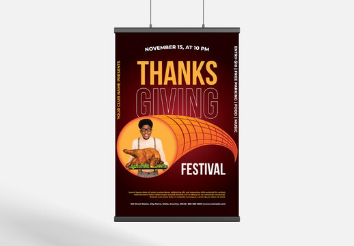 Thanksgiving Poster Template Layout