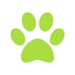 Dog paw print clip art design on plain white transparent isolated background for card, shirt, hoodie, sweatshirt, apparel, card, tag, mug, icon, poster or badge