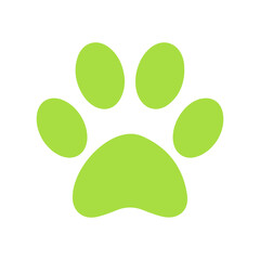 Dog paw print clip art design on plain white transparent isolated background for card, shirt, hoodie, sweatshirt, apparel, card, tag, mug, icon, poster or badge