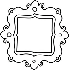 Hand drawn doodle frames collection set 