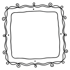 Hand drawn doodle frames collection set 