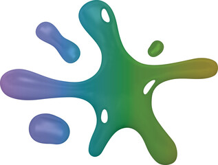 Rainbow colored slime mucus drip