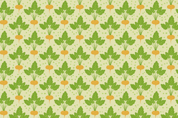 Beat-root vegetables seamless pattern vector background