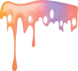 Rainbow colored slime mucus drip