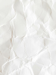 Crumpled white paper background , used as a background for text, with the back being crumpled white paper.
