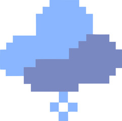 Fototapeta premium pixel cloud svg icon