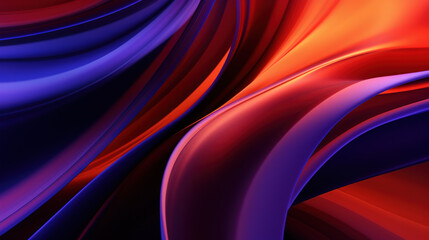 Vibrant abstract blue and purple waveform with fluid motion and colorful gradients. Generated AI