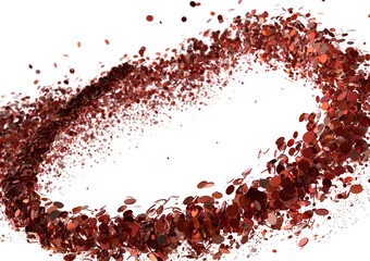 Red Confetti Circle