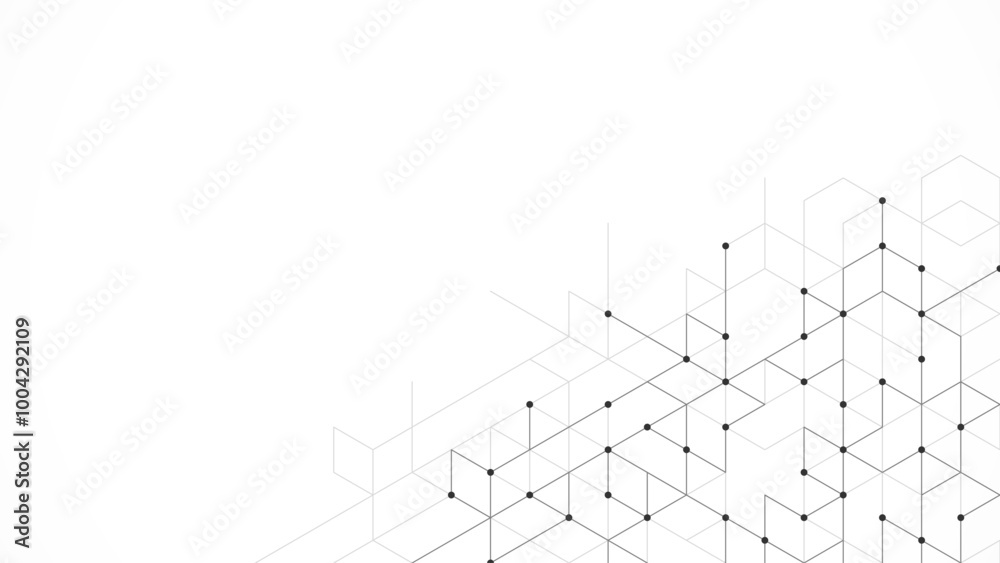 Poster Creative idea of modern design with abstract geometric background. Minimalistic vector texture with linear pattern