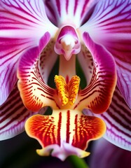 Close-up of a pink orchid
