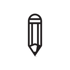 Minimalist Pencil Logo with White Background