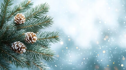 realistic illustration of a lush spruce branch against a crisp white background perfect for holiday greetings and festive designs celebrating the christmas spirit
