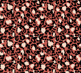 Seamless leopard pattern, animal print.