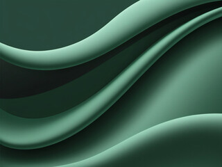 Obraz premium Green waves flow gracefully in this artistic illustration.