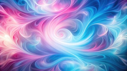 Obraz premium Ethereal abstract pink and blue swirls background for design projects