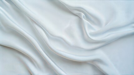 Obraz premium Elegant white silk fabric drapery texture luxurious background for fashion and design