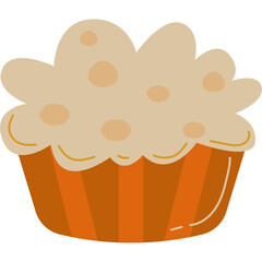 Muffin . Vector  Illustration