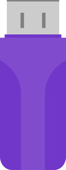 Purple USB flash drive. Purple USB flash drive icon.