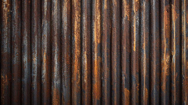 rusty corrugated metal sheet background, Weathered roofing sheet texture