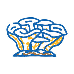 maitake mushroom doodle icon sketch vector. maitake mushroom sign. isolated symbol illustration