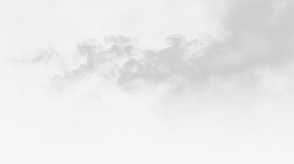abstract white fluffy cloud mist fog smoke curling isolated on transparent background