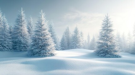Fototapeta premium Elegant 4K Winter Wallpaper Featuring Minimalist Design and Frosty Atmosphere
