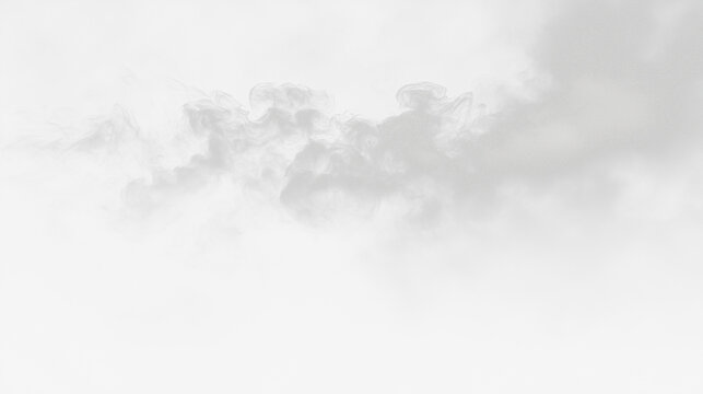 abstract white fluffy cloud mist fog smoke curling isolated on transparent background